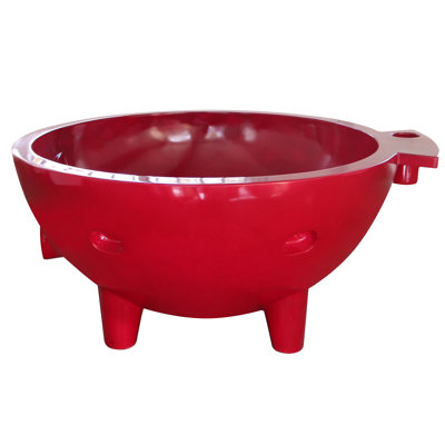 Bain chaud portatif d'extérieur rond avec feu de bois, marque ALFI Red Wine FireHotTub