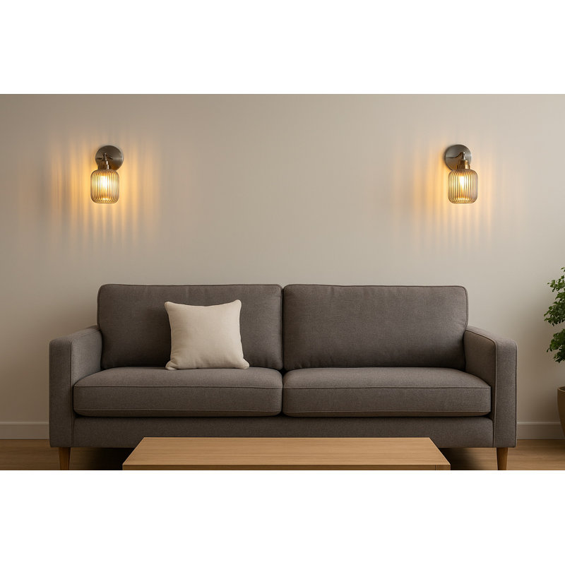 Steel Armed Sconce, Pewter