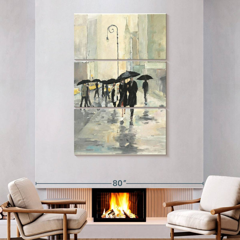 Sireci In The Rain I, 74" H x 48" W