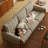 Retro Solid Wood Living Sofa