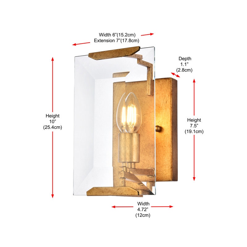 Fouke Armed Sconce, Golden Iron
