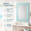 Miroir d'appoint mural décoratif en mosaïque de verre à motif de mosaïques bleu sarcelle 24 pi x 30 po pour hall d'entrée, couloir, meuble-lavabo et chambre à coucher-65056469