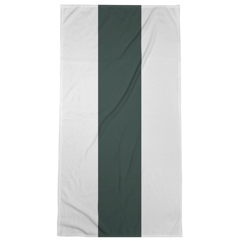 Bath Towel, Whilte/Green