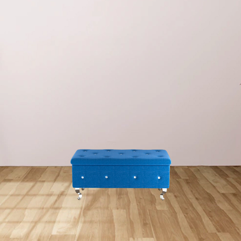 Rosdorf Park Eleanar Velvet Upholstered Storage Bench Wayfair