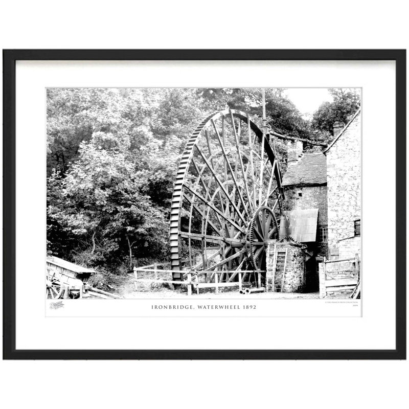 Ironbridge, Waterwheel 1892 by Francis Frith - Single Picture Frame Print, 28cm H x 36cm W x 2.3cm D