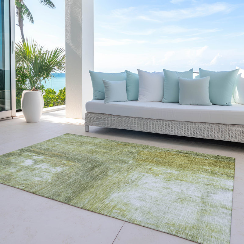 Tapis vert intérieur / extérieur lavable Nocturne , 10 pi x 14 pi
