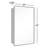 Bryand Farmhouse Surface Mount Metal Bathroom Medicine Cabinets with Mirror-484793600-477258499