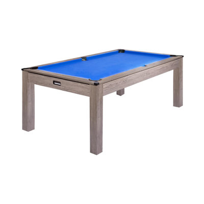 7FT Pool Table, 84" Billiard Table with Rustic Grey Wood Finish, Game Table for Home Game Room Office Garage, Black Cloth