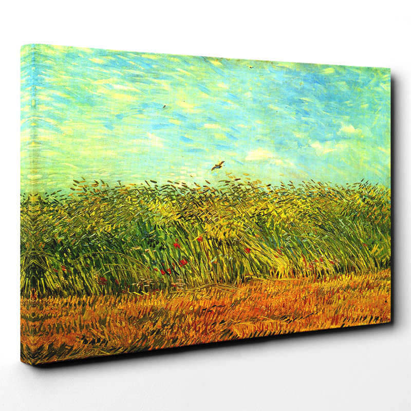 Wheat Field and a Lark by Vincent Van Gogh - Wrapped Canvas, 70cm H x 100cm W