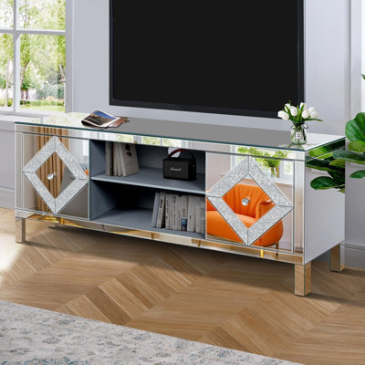 Mirrored TV Stand for 65 inch TV