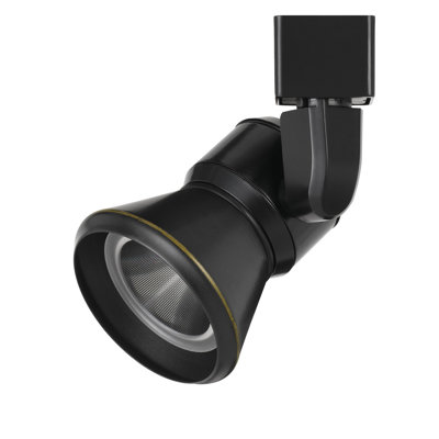 Cal Lighting, projecteur sur rail DEL intégré à intensité variable noir, 13,3 cm (5,25 po) de hauteur, 10 W, 700 lumens, 3 000 K, IRC 90, construction métallique.