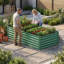Lit de jardin surélevé en métal vert-1429272400