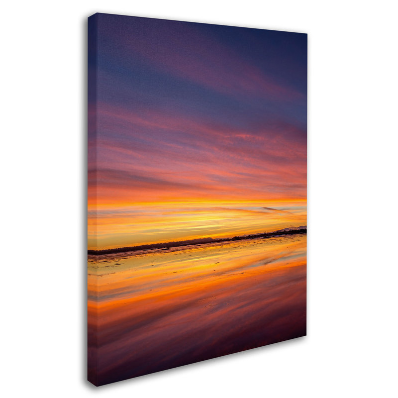 Boundary Sunset Landscape Canvas Art in Warm Tones