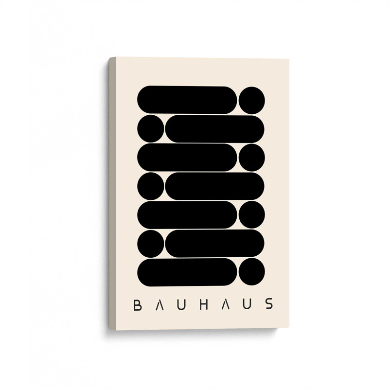 Impression abstraite de Bauhaus, H 48 po x l 32 po x P 1,25 po, Toile tendue