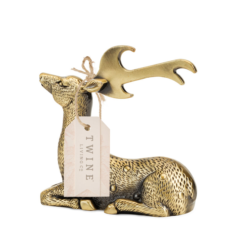 Ouvre-bouteille cerf doré Twine