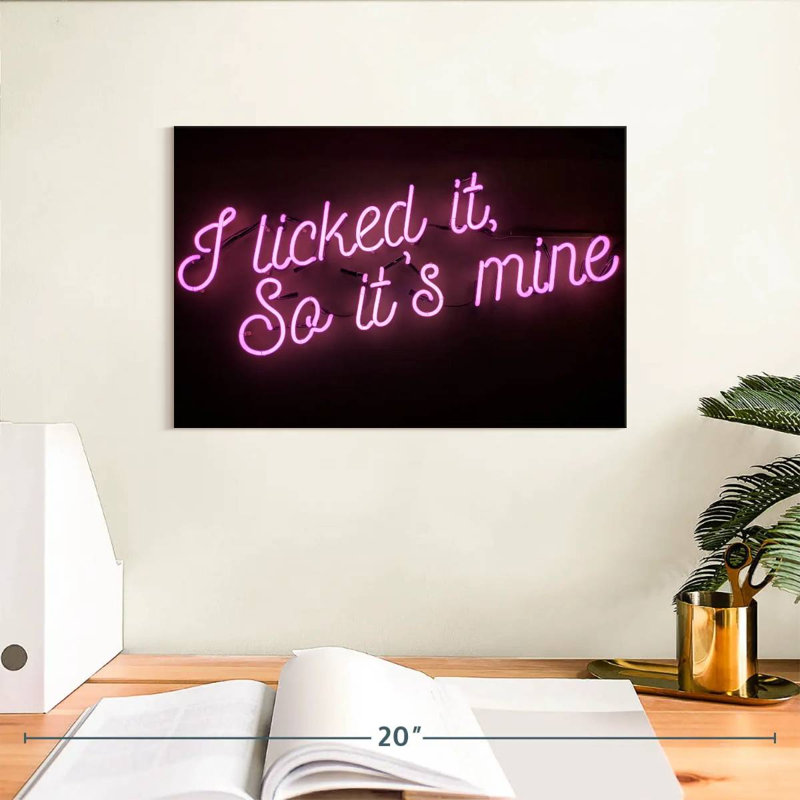Enseigne néon Licked It, H 8 po x l 12 po