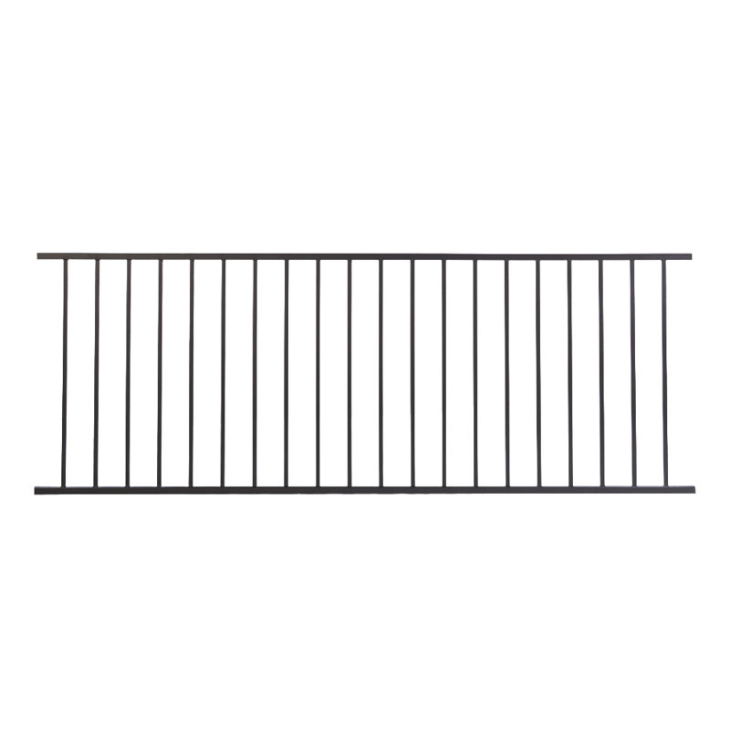 Fe26 Black Powder-Coated Steel Railing Panel, 34" H x 6 ft. W