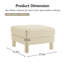 Repose-pieds Lucas - polyester - beige-1862915213