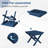 Kahn Rectangular HDPE Outdoor Folding Side Table-1459865145