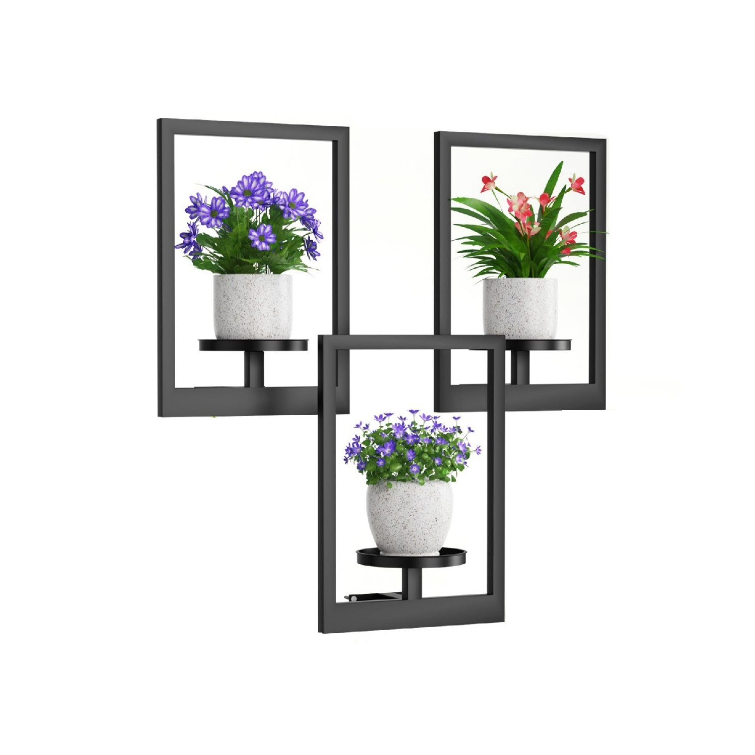 Metal Picture Frame Wall Plant Holder, For Indoor Plants, In Home, Office, And Garden, 3PCS