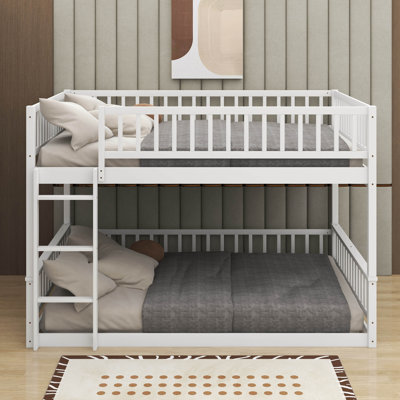 Queen Over Queen Bunk Bed With Ladder