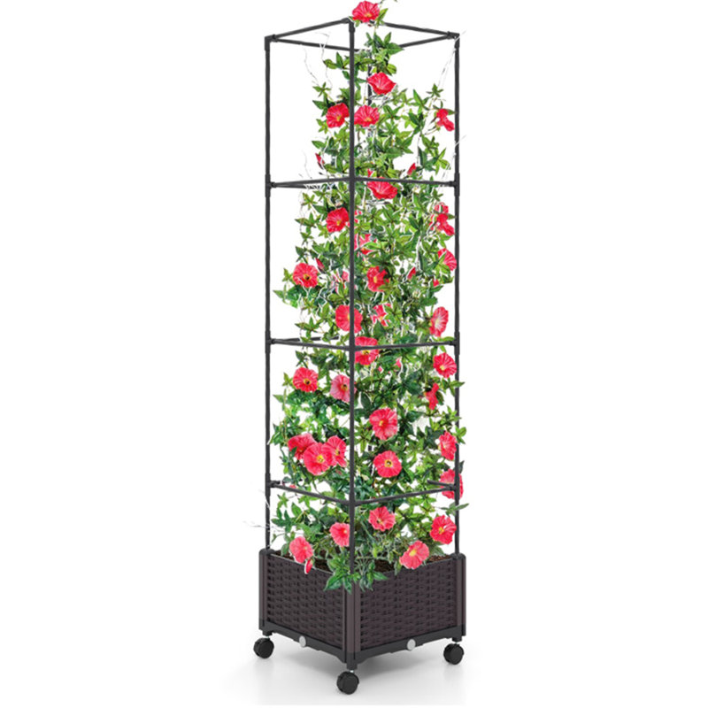 Lit de jardin avec treillis
