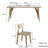 Solid wood rock plate table and chairs 4 - Person Four Leg Base Dining Set-101078389
