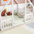 WoodNest House-Shaped Floor Bed with Guardrails-115684342-115684343