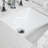 43x22 Inch Carrara White Engineered Stone Bathroom Vanity Top With Undermount Ceramic Sink & Backsplash