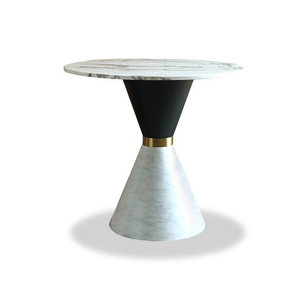 Everly Quinn Wichman Round Stone Top Dining Table | Wayfair