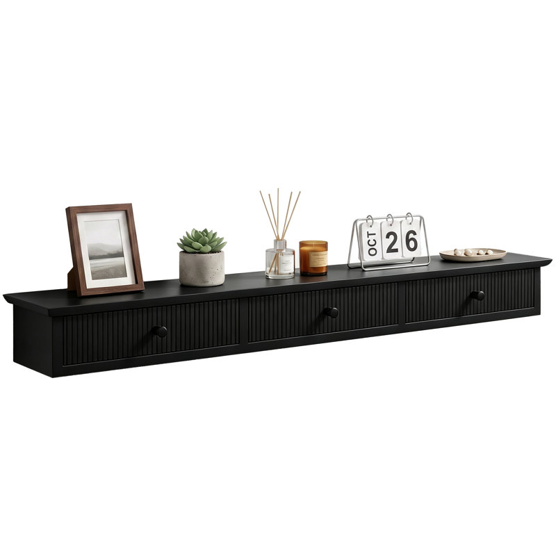 93 cm W Wall Mounted Shelving Unit, Painted