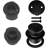 Sch. 40 ABS 1-1/2" Course Thread Plumber's Pack Tip-Toe Bathtub Drain with Two-Hole Overflow-37150072