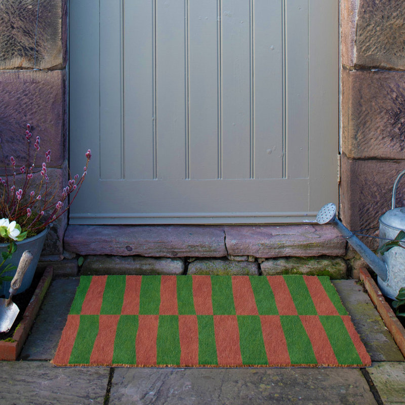 Half Stripes Coir Doormat, 60cm W x 90cm L