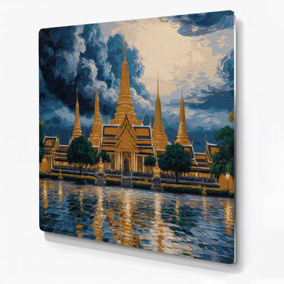 Cities Bangkok Thailand Blue Metal Wall Art