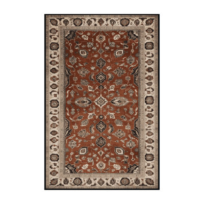 Machine Washable Persian Brown Area Rug