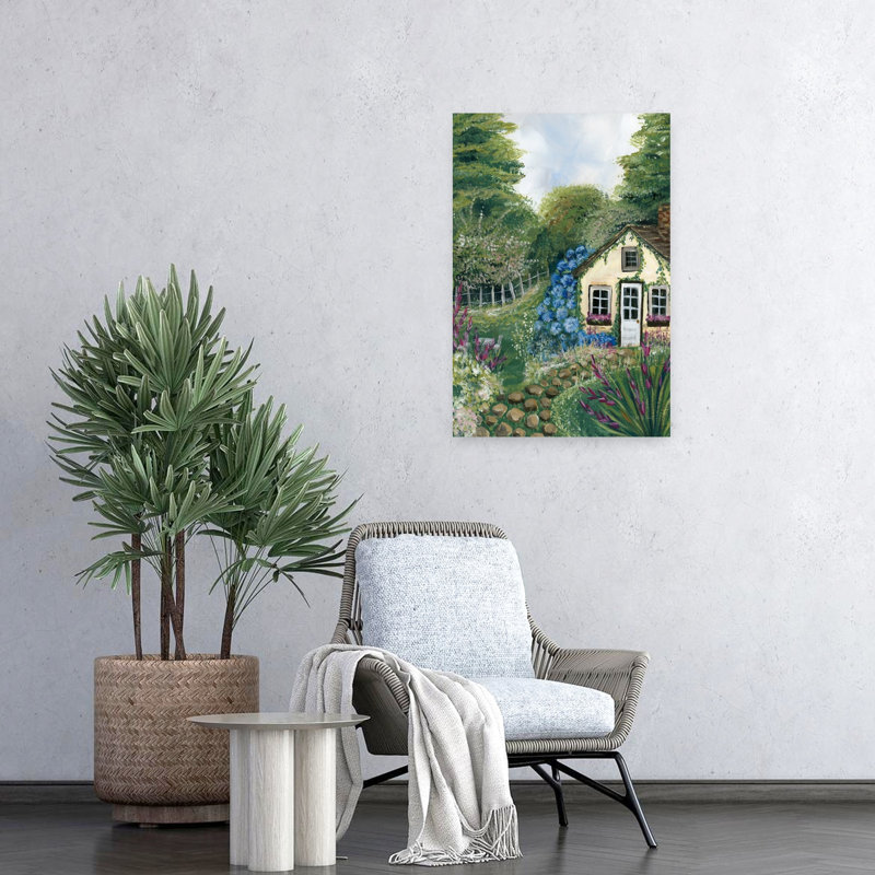 Contemporary Art Abstract Contemporary Hydrangea Flower Architecture Art by Yvette St. Amant - Wrapped Canvas Print