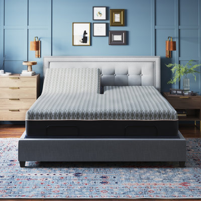Split Top Adjustable Bed Base With Independent Head And Foot Position Adjustment For Optimal Comfort And Customizable Sleep Experience
