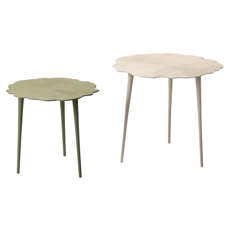 Nesting Tables, White/Green