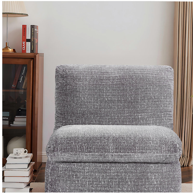 Fauteuil Liyasi, Velours côtelé gris