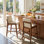 Tabouret de bar rembourré Ryden