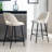 Kiyanni Upholstered 26.8" Boucle Counter Stool with Metal Frame-2100593012