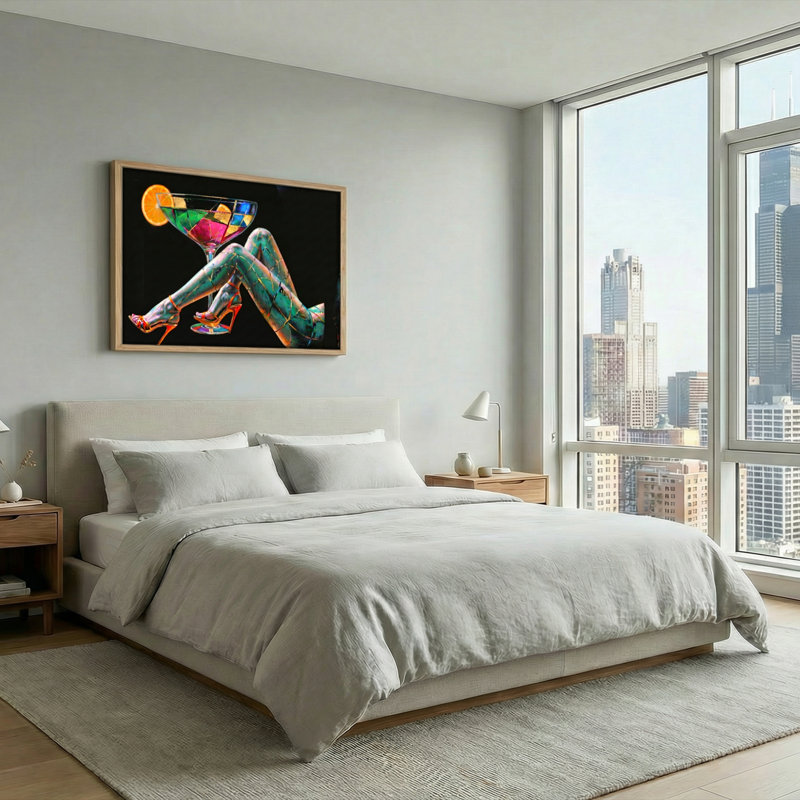 Ensemble de 1 tableau sur toile représentant des jambes artistiques, H 36 po x l 48 po, Naturel