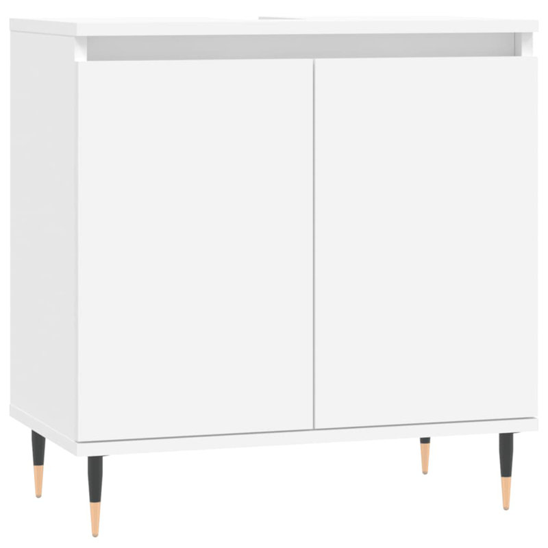 Makyrah Floor Mounted Bathroom Cabinet, White