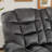 3-Piece Reclining Living Room Set With Power Heated Massage Recliner, Manual Loveseat With Console & 3-Seat Sofa-118698260