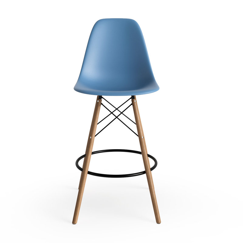 Jordan Bar & Counter Stool, Blue/Natural, Counter Stool (26" Seat Height)
