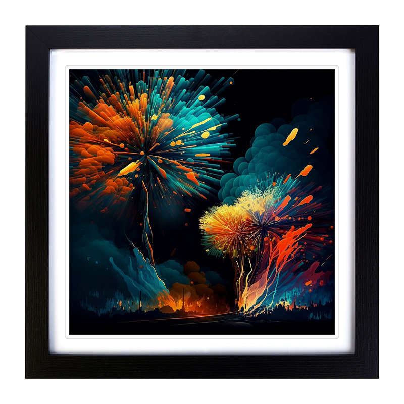 Single Picture Frame Print on Wood, Black