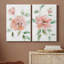 Rose Contour - ensemble de 2 peintures sur toile tendue-796999154