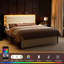 Grand lit tapissier avec 2 tiroirs de rangement, lit de rangement en velours avec lumière DEL et station de charge-1875318803-1875318806