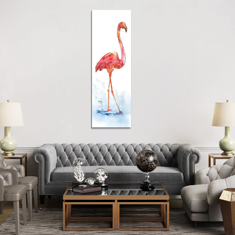Flamingo Splash I by Nan - Wrapped Canvas Gallery-Wrapped Canvas Giclée, 182.88 cm H x 60.96 cm W