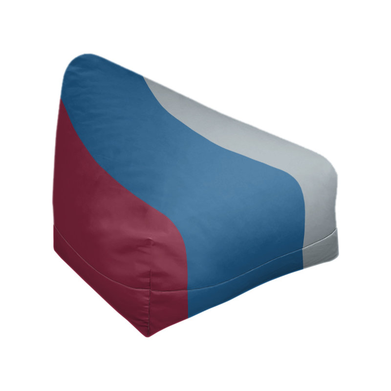 Sac de pois classique, H 30 po x l 27 po x P 27 po, Bourgogne / bleu bébé / argent